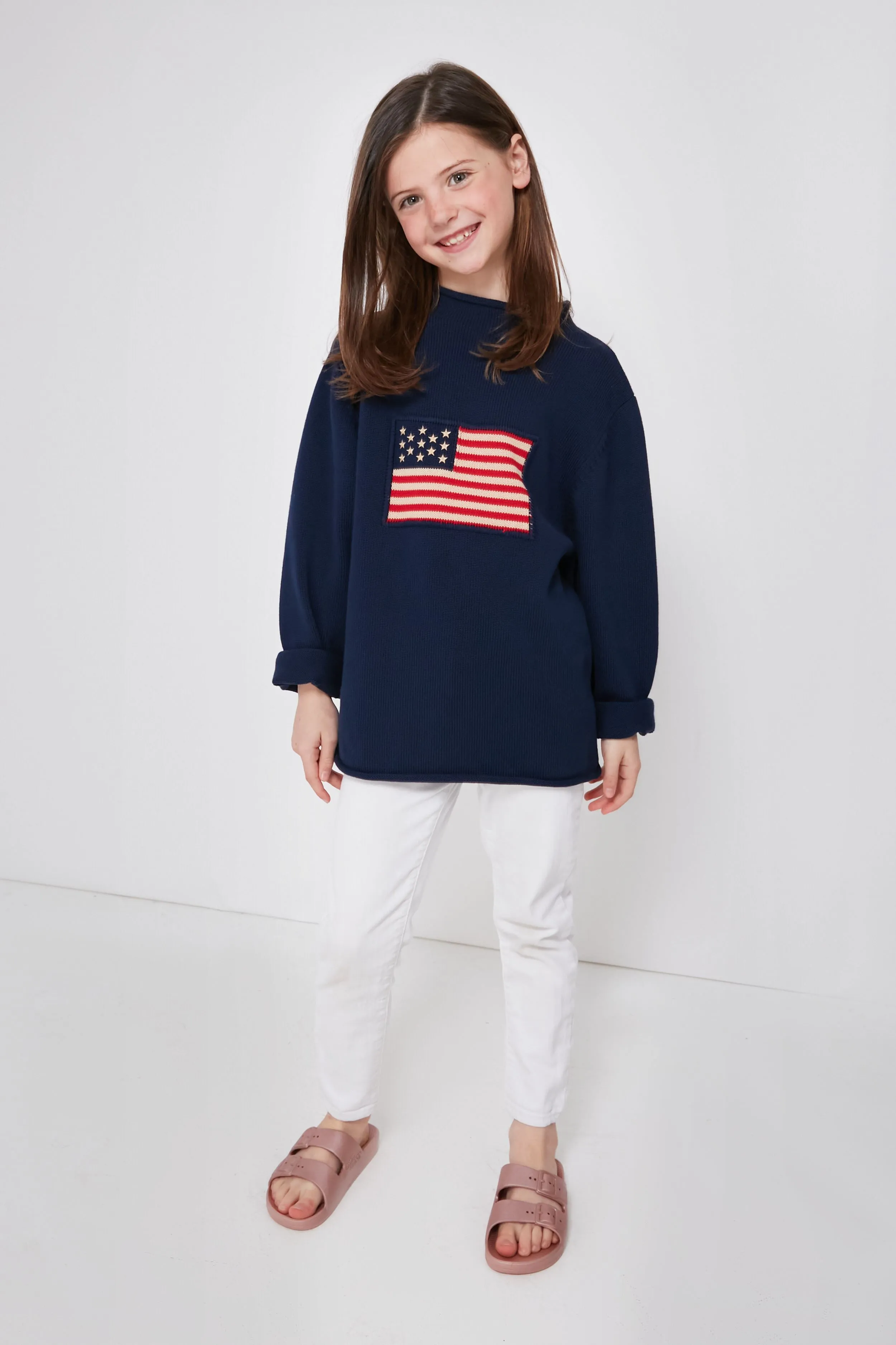 Kid's Navy Americana Sweater