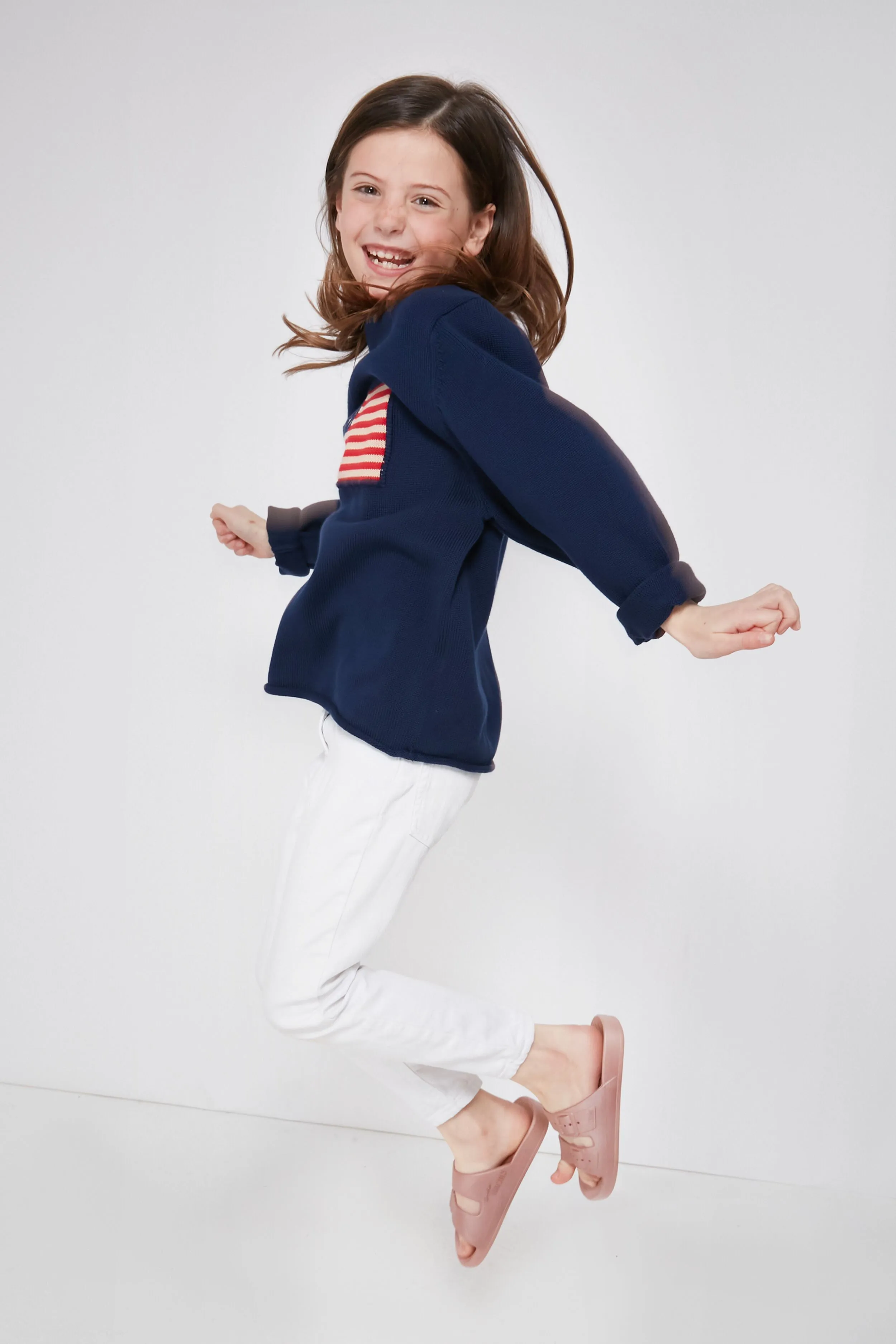 Kid's Navy Americana Sweater