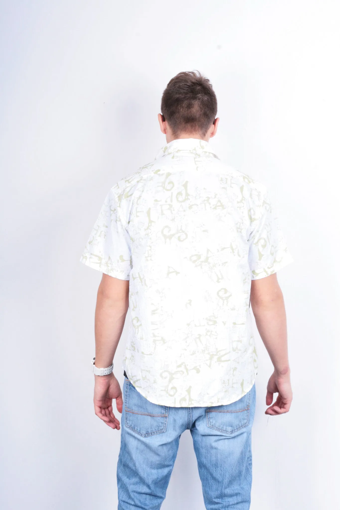 La Martina Mens XL Casual Shirt White Buenos Aires Cotton Short Sleeve
