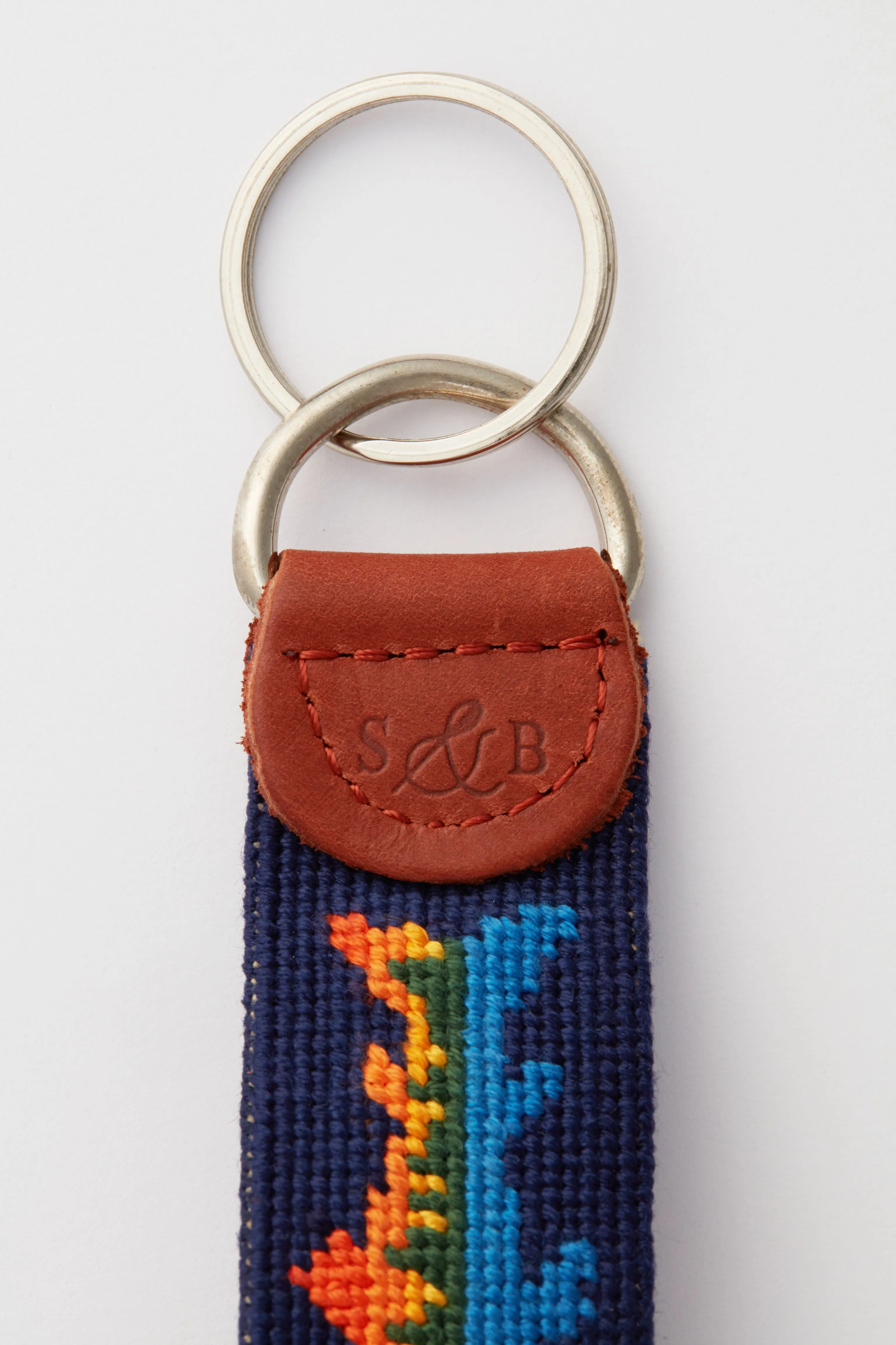 Lake Trout Needlepoint Key Fob