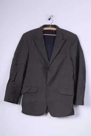 Lambretta Mens 38'' R S Blazer Jacket Single Breasted Striped Wool