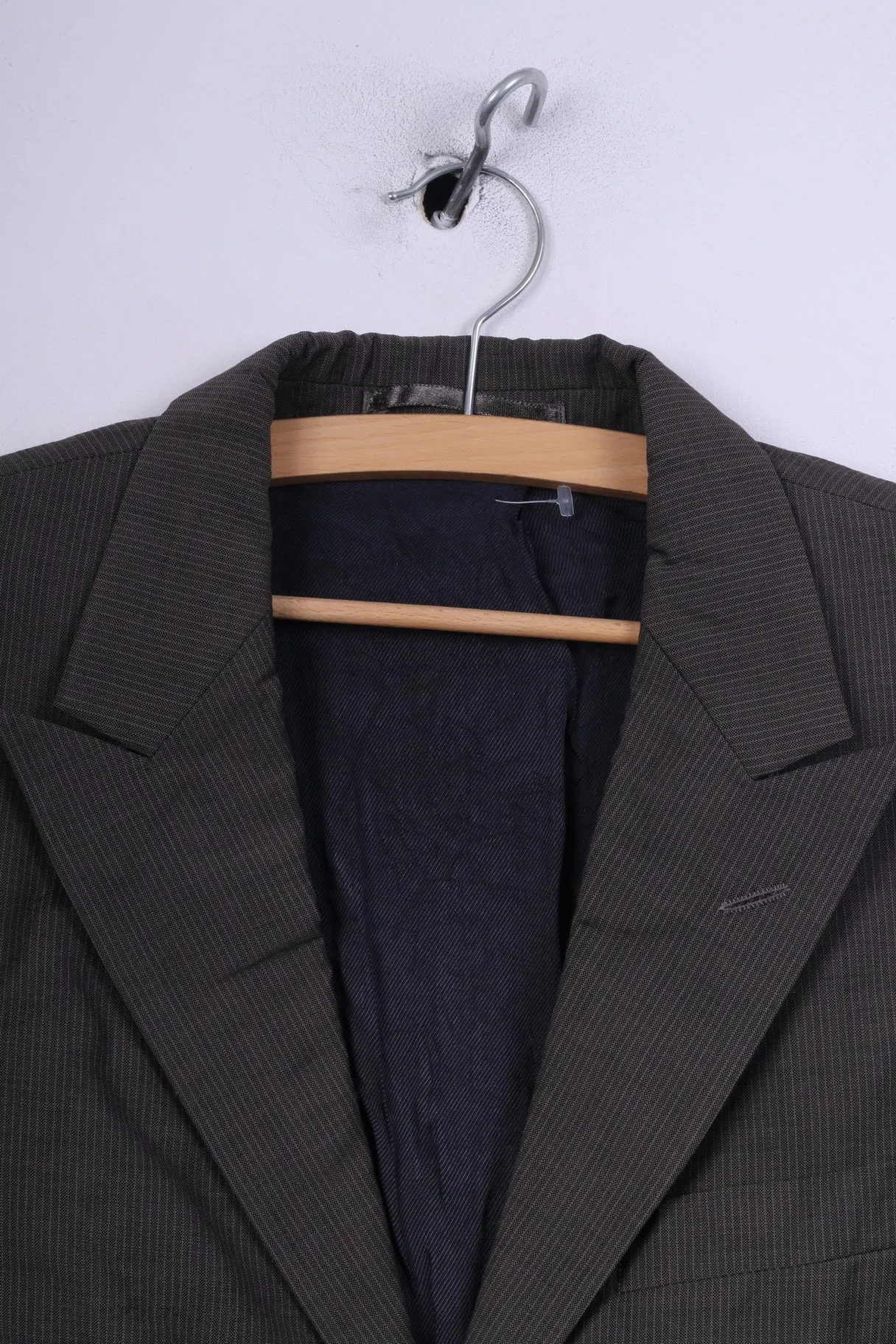 Lambretta Mens 38'' R S Blazer Jacket Single Breasted Striped Wool