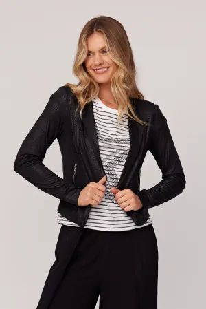 Lemon Tree - Mika Snakeskin Jacket - LT784 - Black