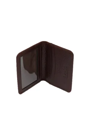 Loake Fenchurch Grain Flap Card Holder Brown