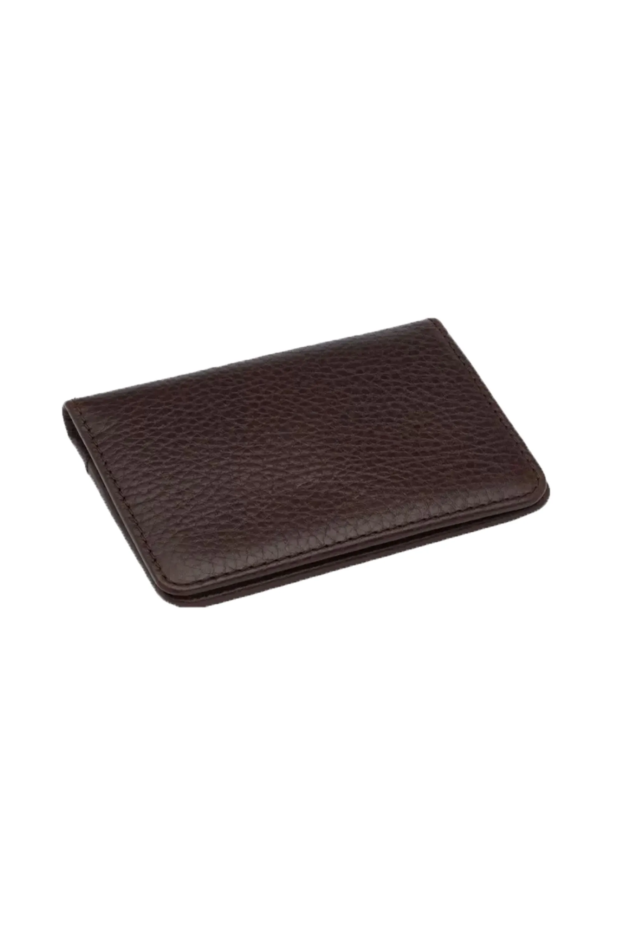 Loake Fenchurch Grain Flap Card Holder Brown