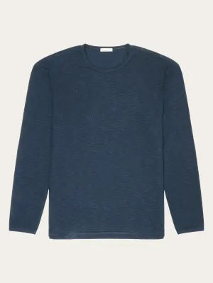 Long sleeved structured slub sweat - GOTS/Vegan - Total Eclipse Knowledge Cotton
