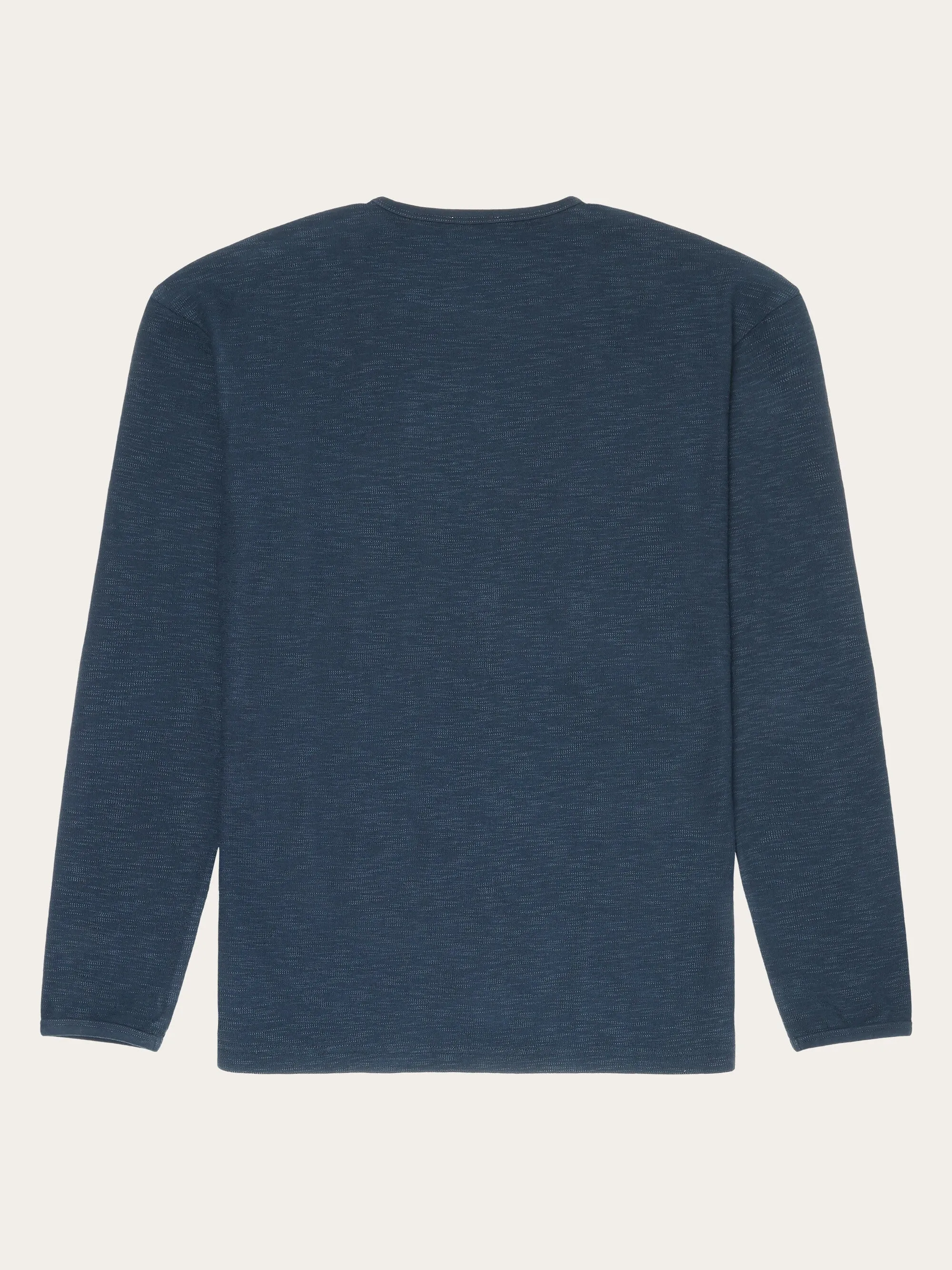Long sleeved structured slub sweat - GOTS/Vegan - Total Eclipse Knowledge Cotton