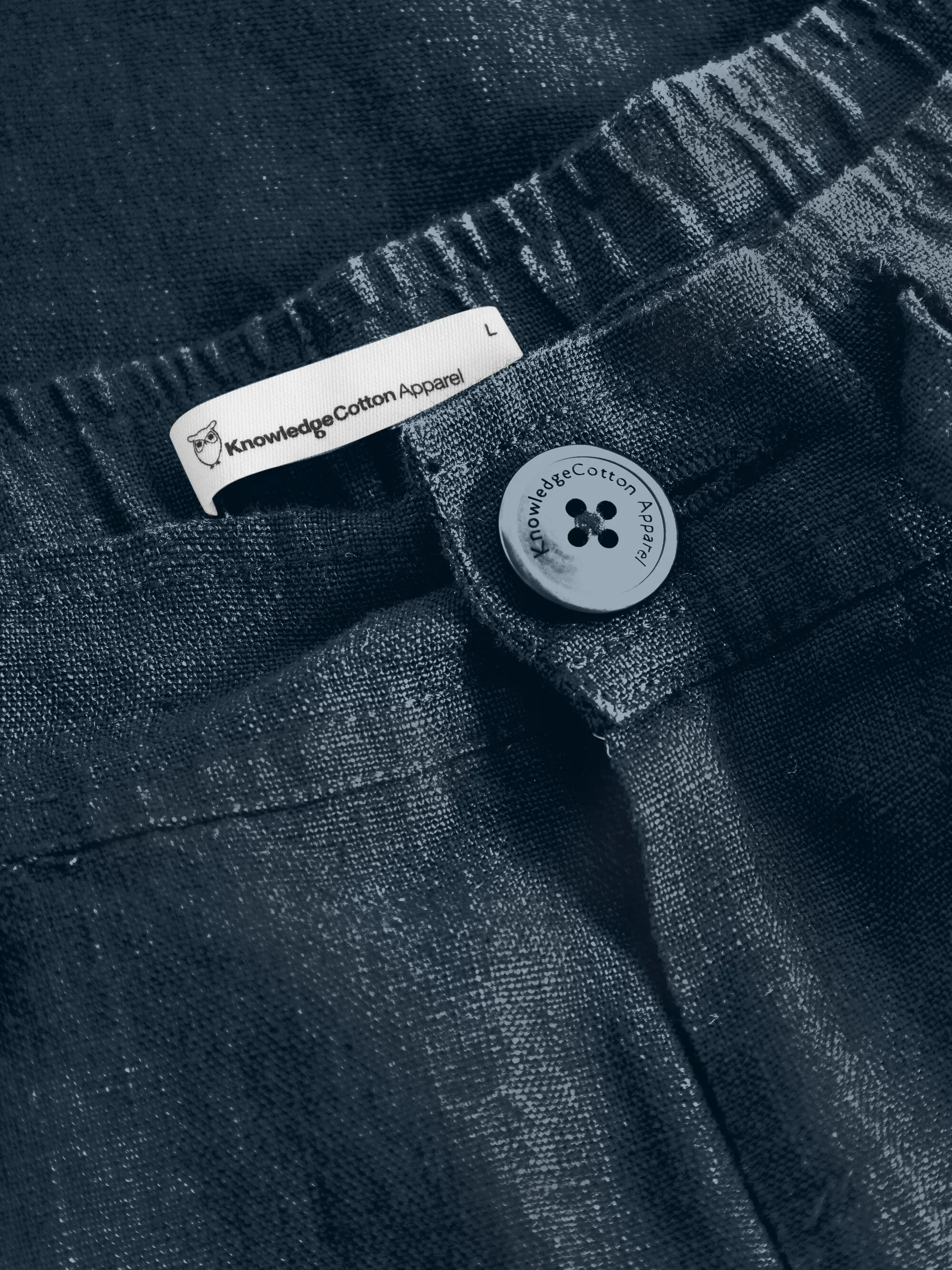 Loose Linen shorts - Yarndyed - Total Eclipse Knowledge Cotton
