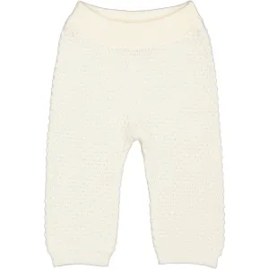 MarMar New Born Modal Mix Honeycomb Gentle White Pira Knit Pants