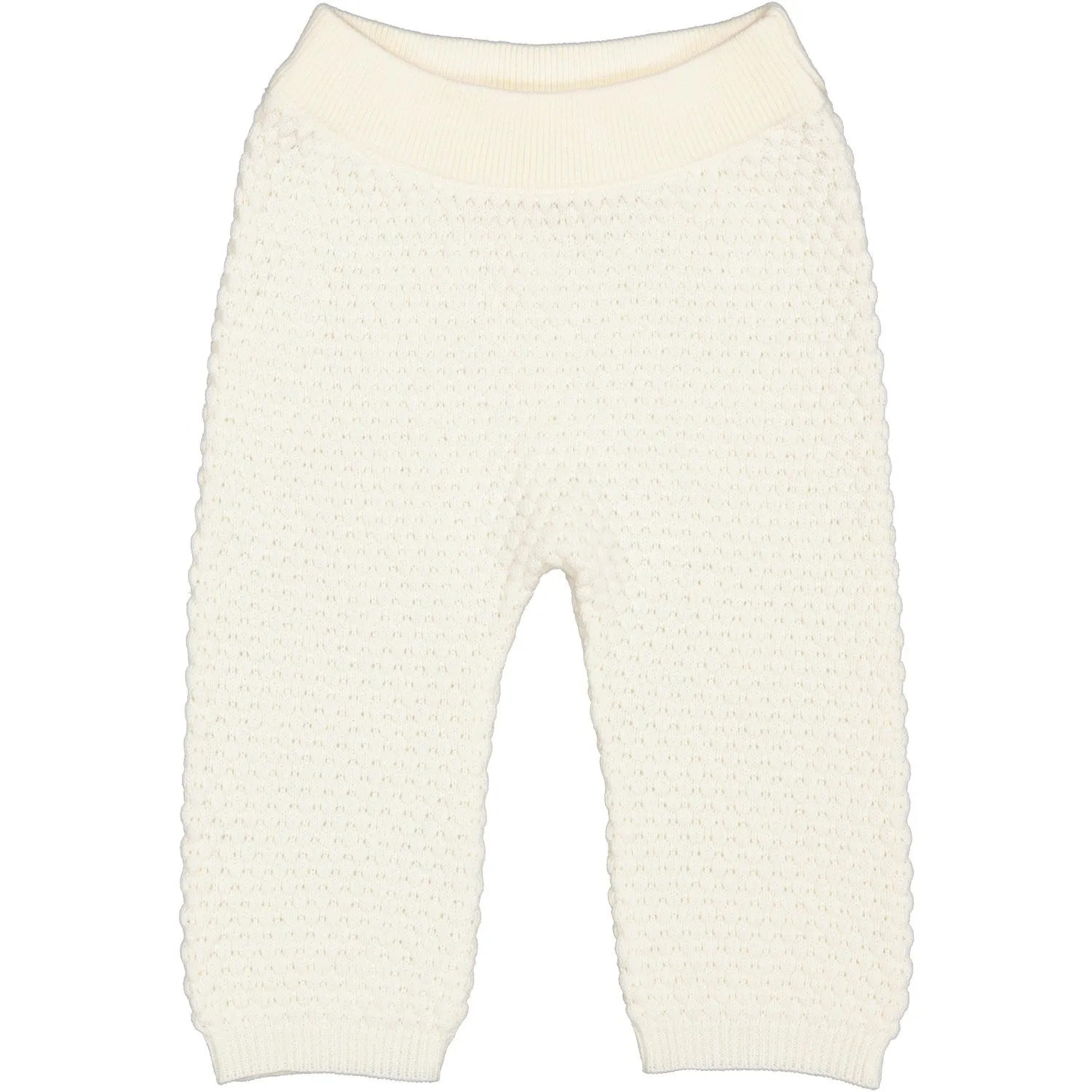 MarMar New Born Modal Mix Honeycomb Gentle White Pira Knit Pants