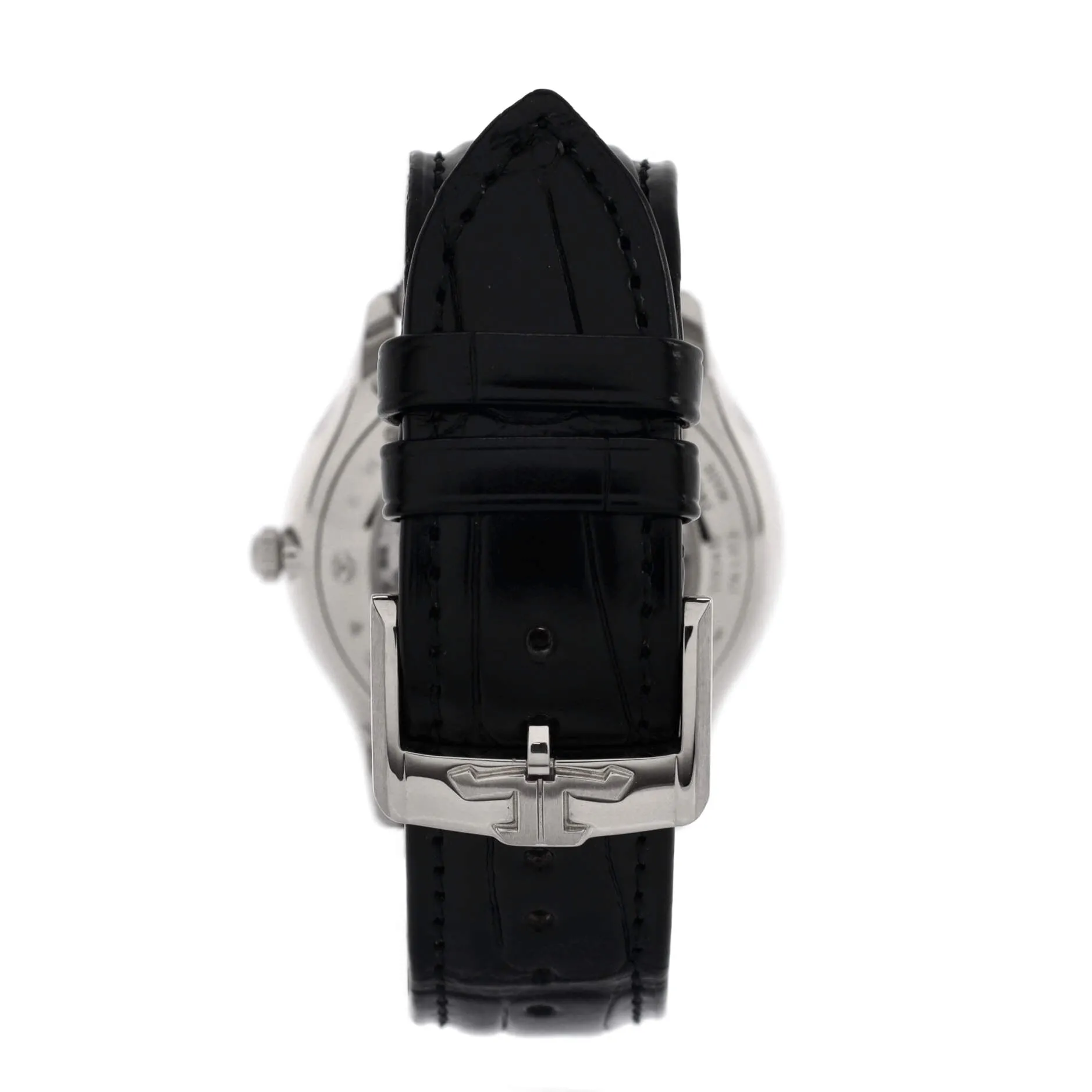 Master Ultra Thin Date Automatic Watch White Gold and Alligator with Diamond Bezel 40