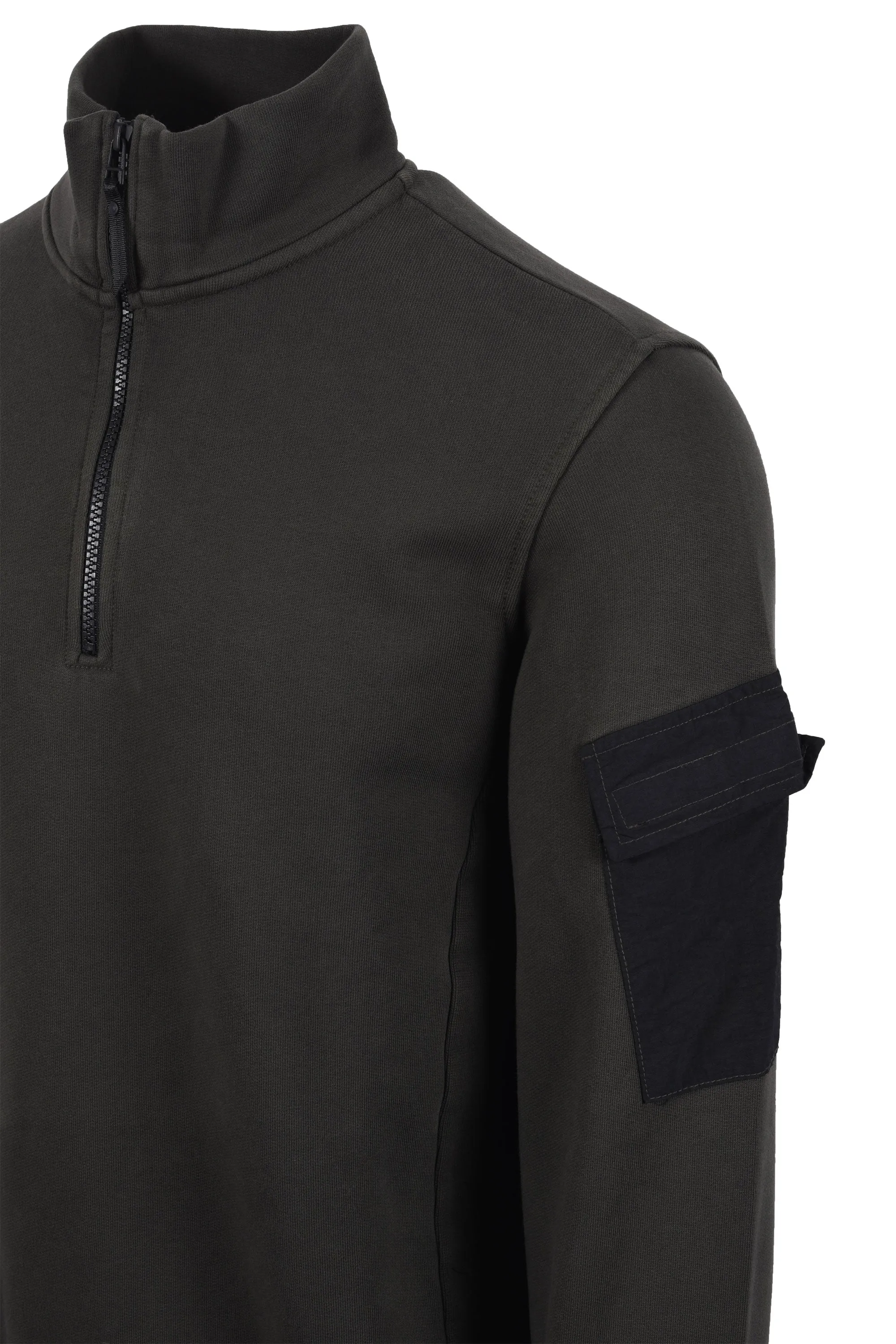 Ma.strum Half Zip Logo Sweat Oil Slick