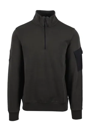Ma.strum Half Zip Logo Sweat Oil Slick