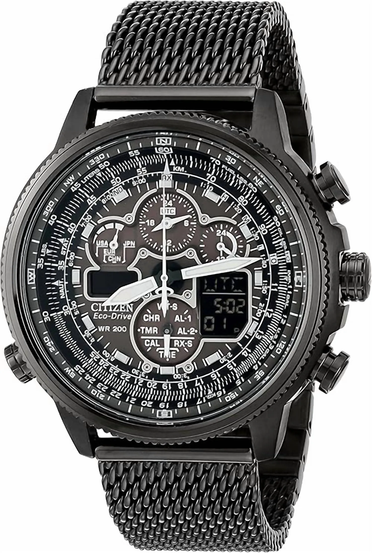 Men's Eco-Drive Men's Navihawk A-T Watch In Gray/black