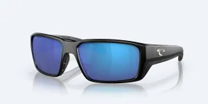 Men's Fantail Pro Sunglasses In Matte Black/blue Mirror Polarized Glass