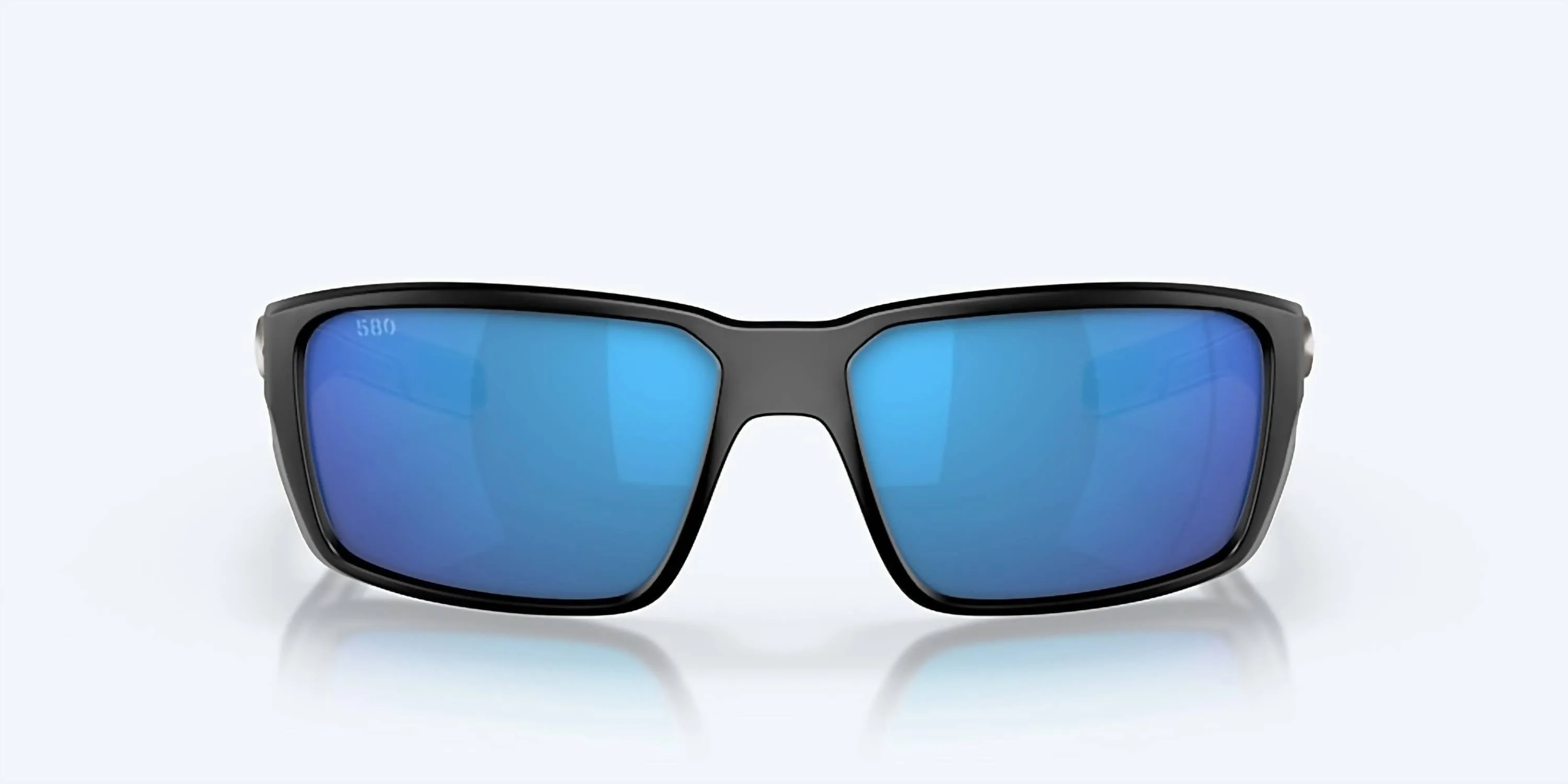 Men's Fantail Pro Sunglasses In Matte Black/blue Mirror Polarized Glass