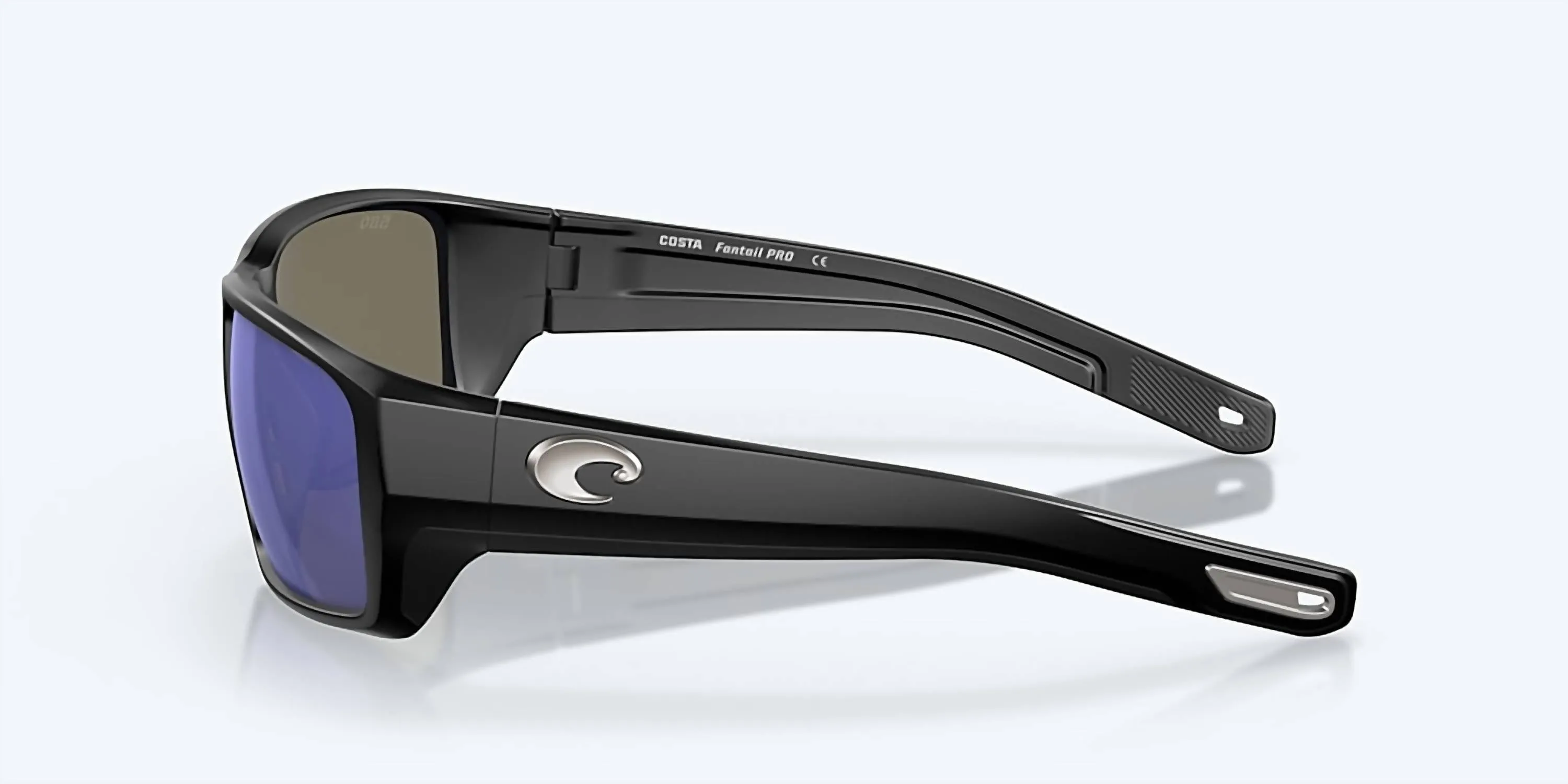 Men's Fantail Pro Sunglasses In Matte Black/blue Mirror Polarized Glass