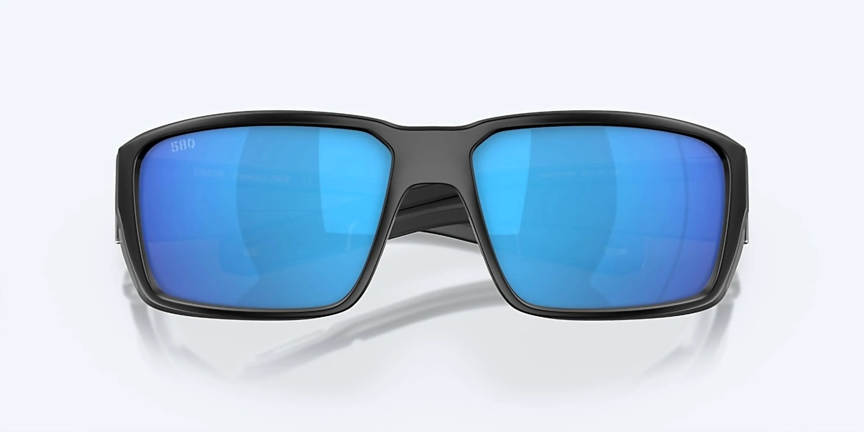 Men's Fantail Pro Sunglasses In Matte Black/blue Mirror Polarized Glass