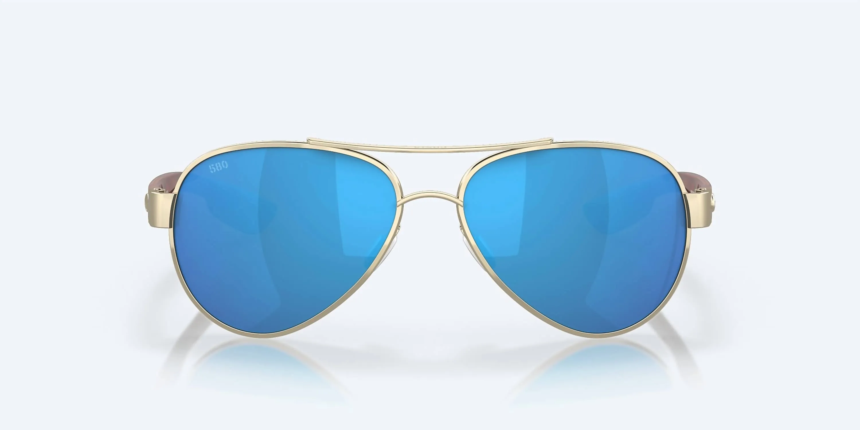 Men's Loreto Sunglasses In Rose Gold/blue Mirror Polarized Polycarbonate
