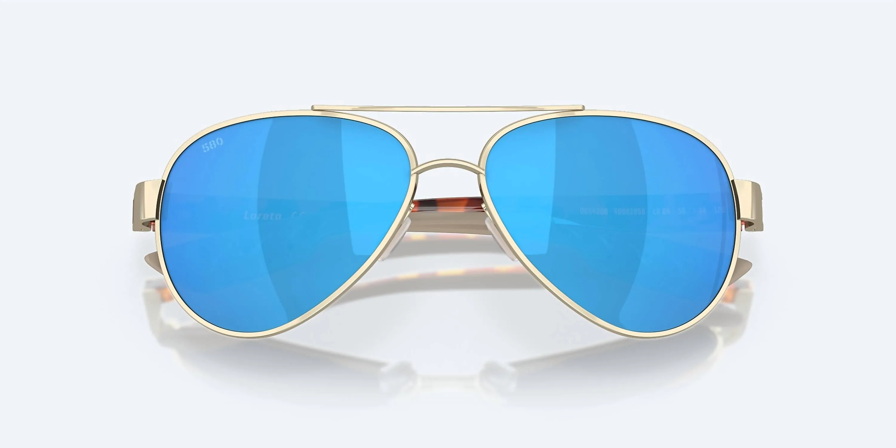 Men's Loreto Sunglasses In Rose Gold/blue Mirror Polarized Polycarbonate