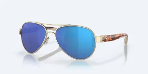 Men's Loreto Sunglasses In Rose Gold/blue Mirror Polarized Polycarbonate