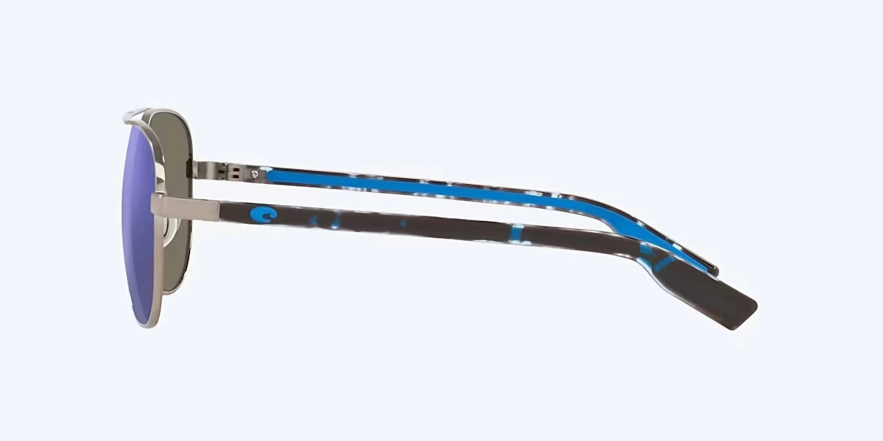 Men's Peli Sunglasses In Brushed Grey/blue Mirror Polarized Glass