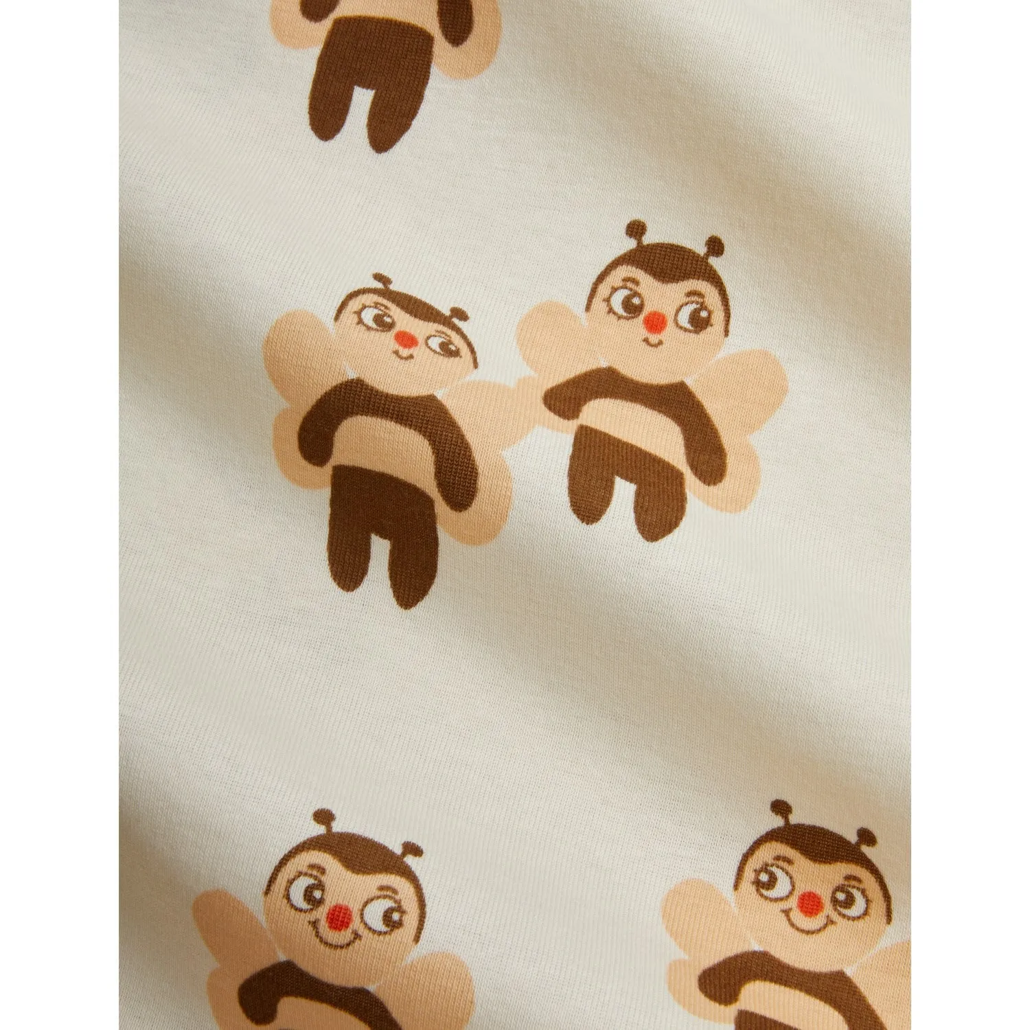Mini Rodini Offwhite Bees AOP Bike Shorts