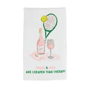 Mud Pie Rose Tennis Tea Towel