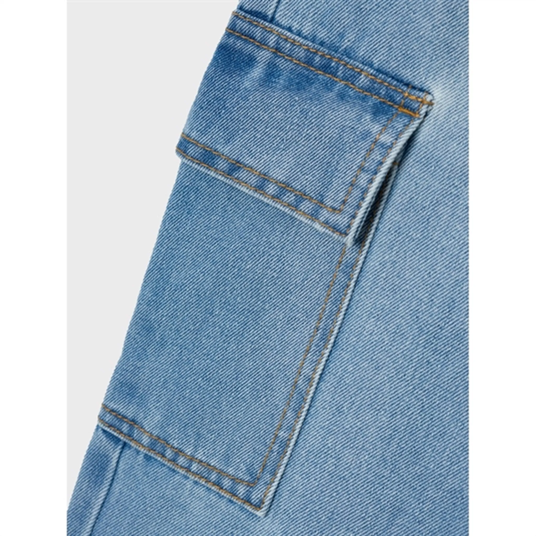 Name it Light Blue Denim Rose Wide Cargo Jeans Noos