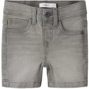 Name It Light Grey Denim Nmmsilas Slim L Dnm Shorts 3339-Is Tb