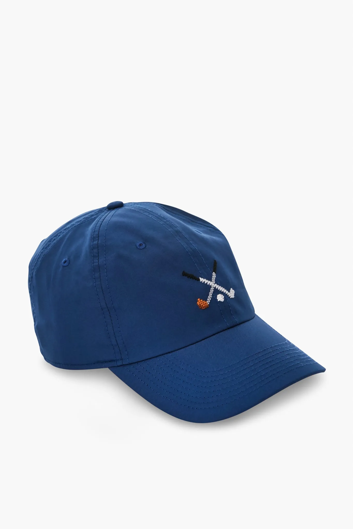 Navy Crossed Clubs Performance Needlepoint Hat