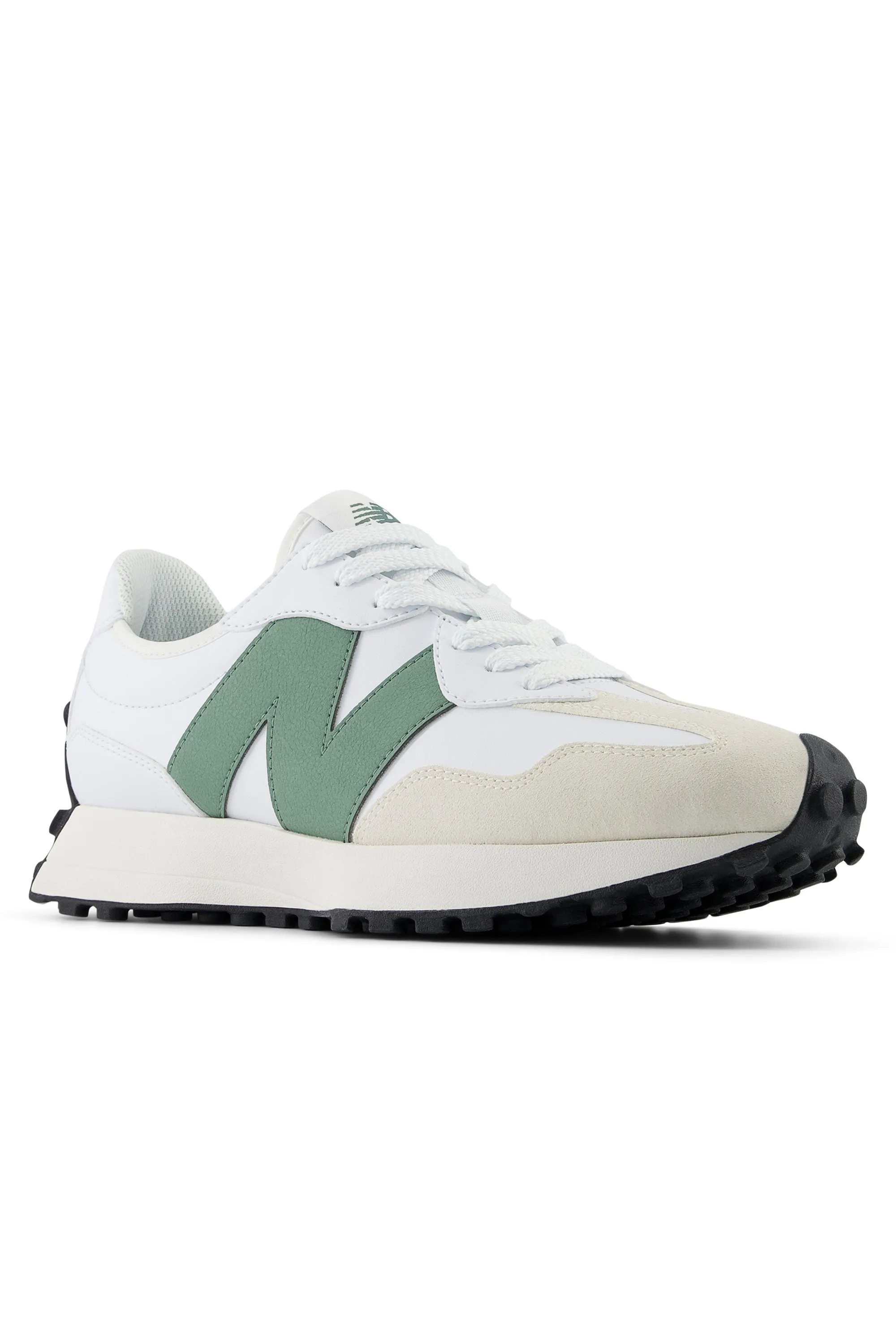 New Balance 327 Trainer White/Dark Juniper