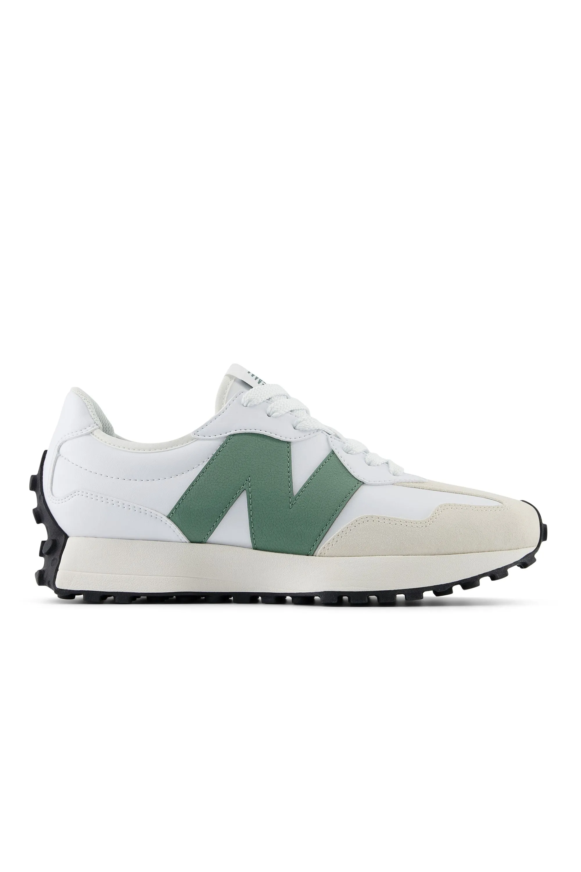 New Balance 327 Trainer White/Dark Juniper