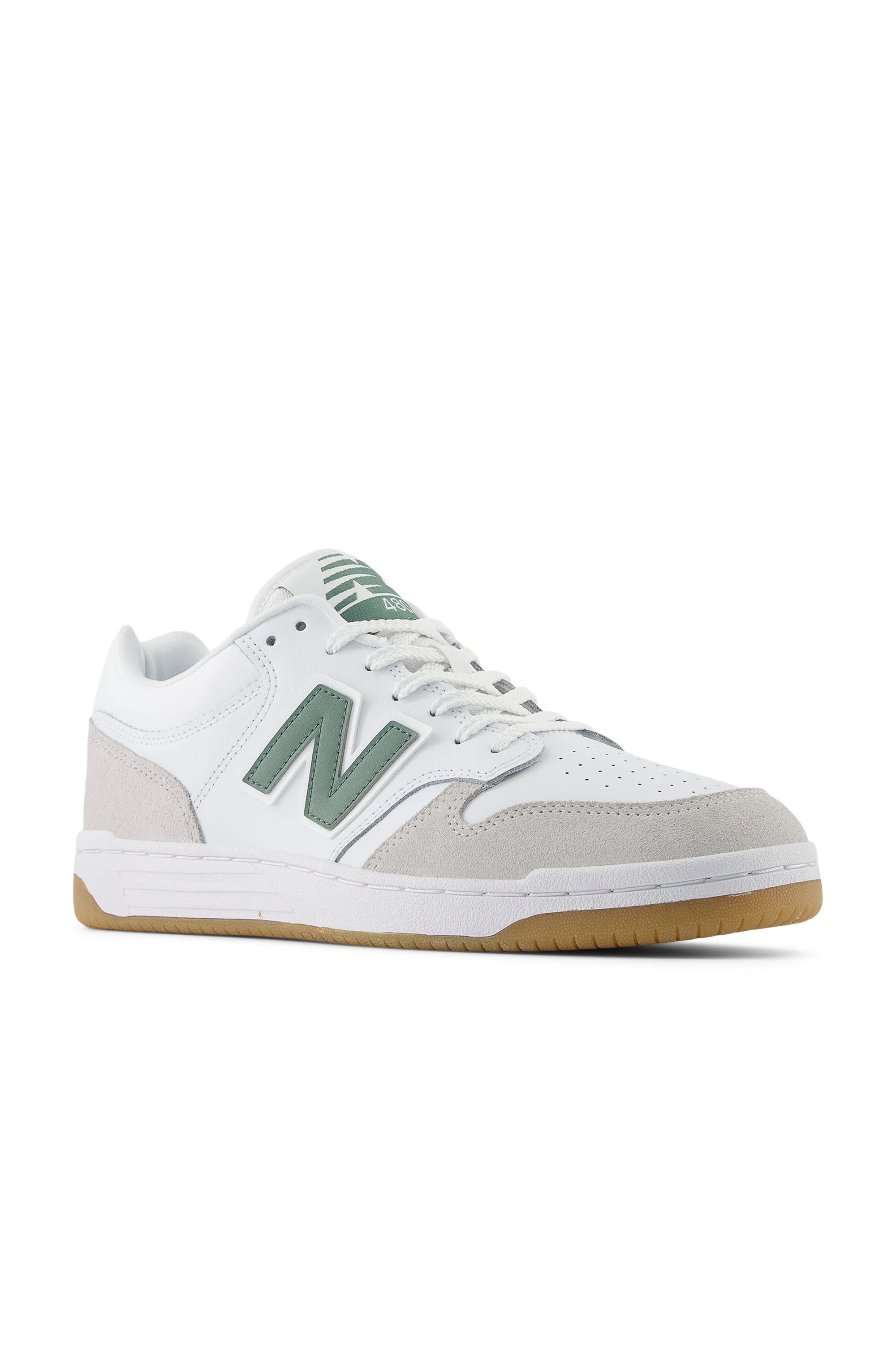 New Balance 480 Trainers White with Grey Matter