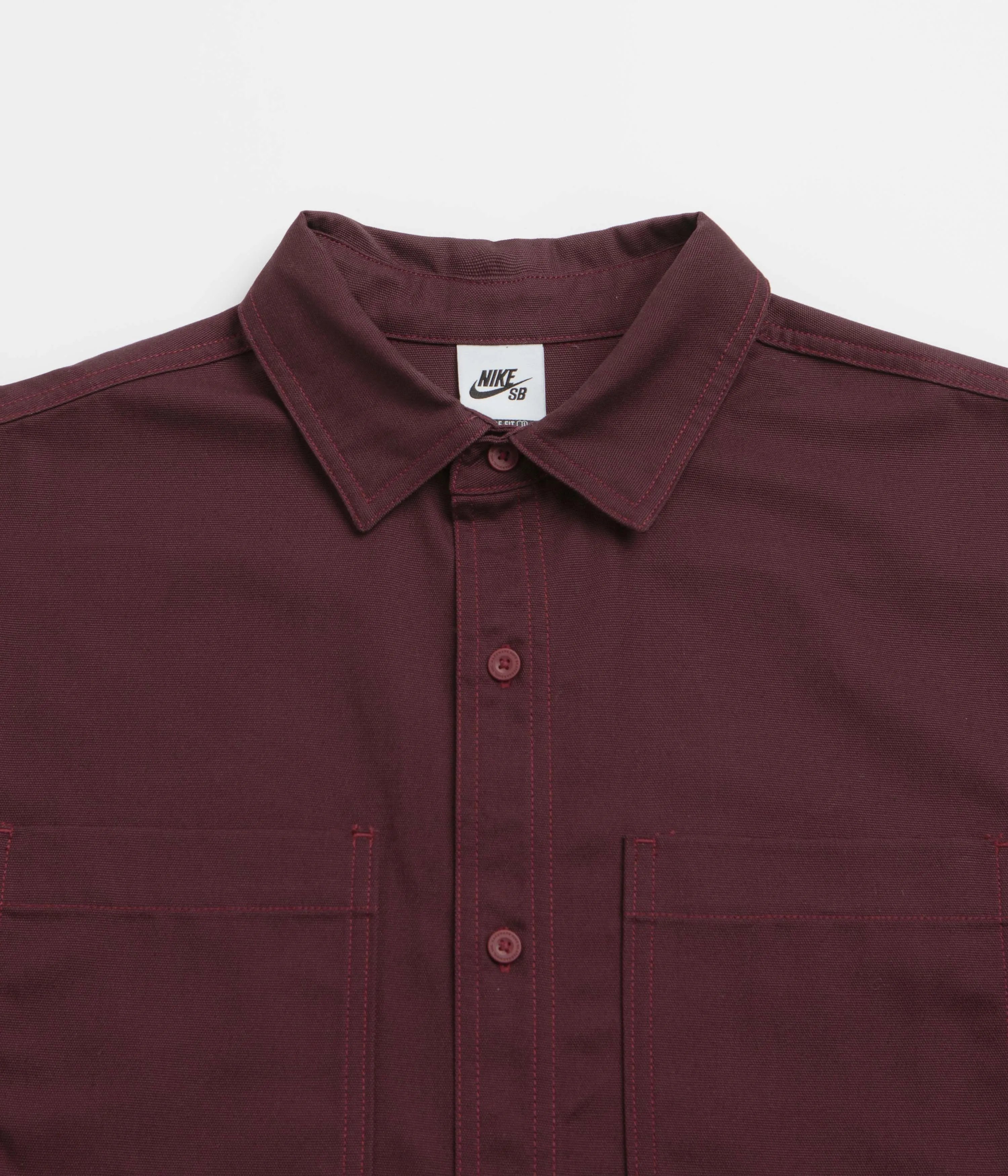 Nike SB New Essential Woven Shirt - Burgundy Crush / Platinum Violet