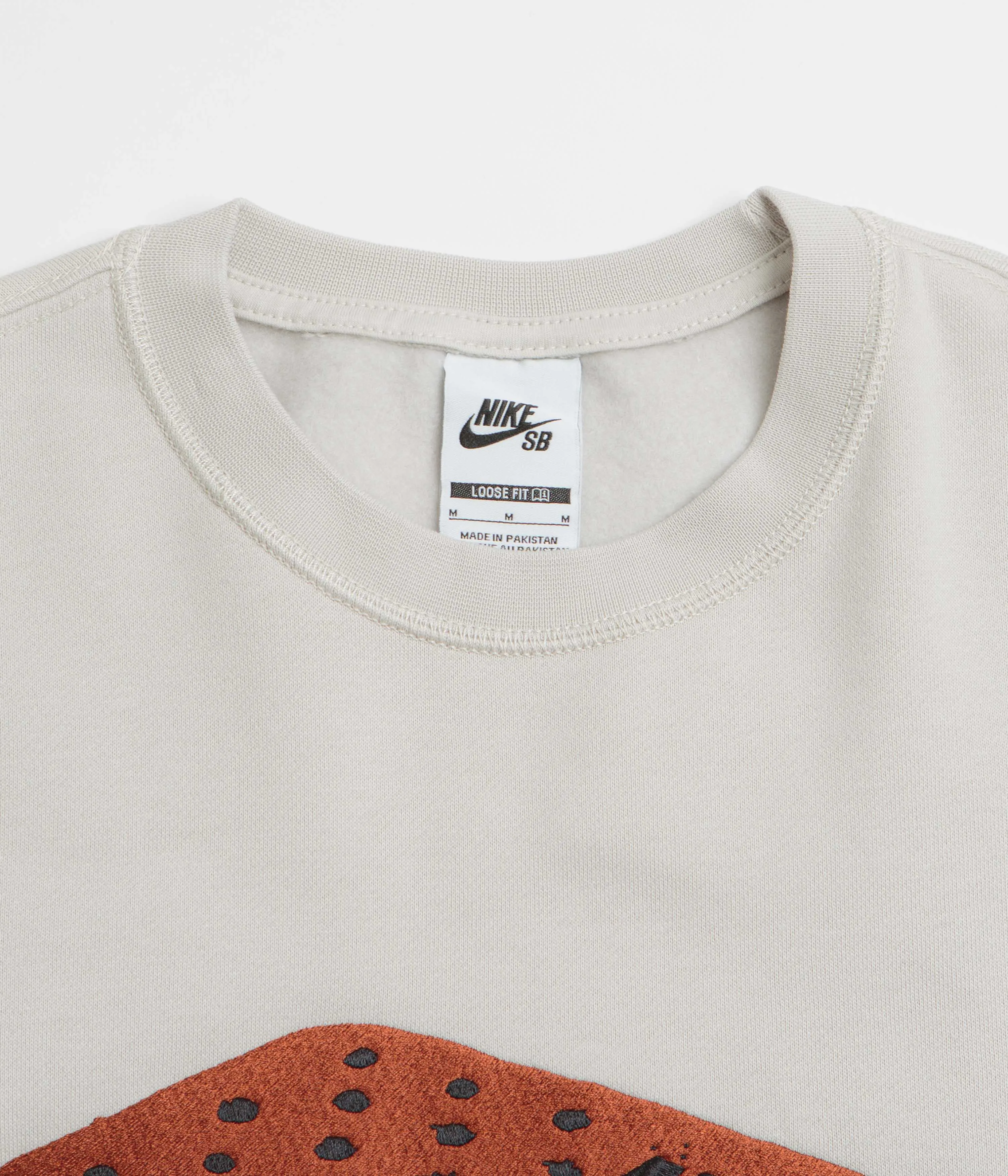 Nike SB Slider Crewneck Sweatshirt - Light Bone / White