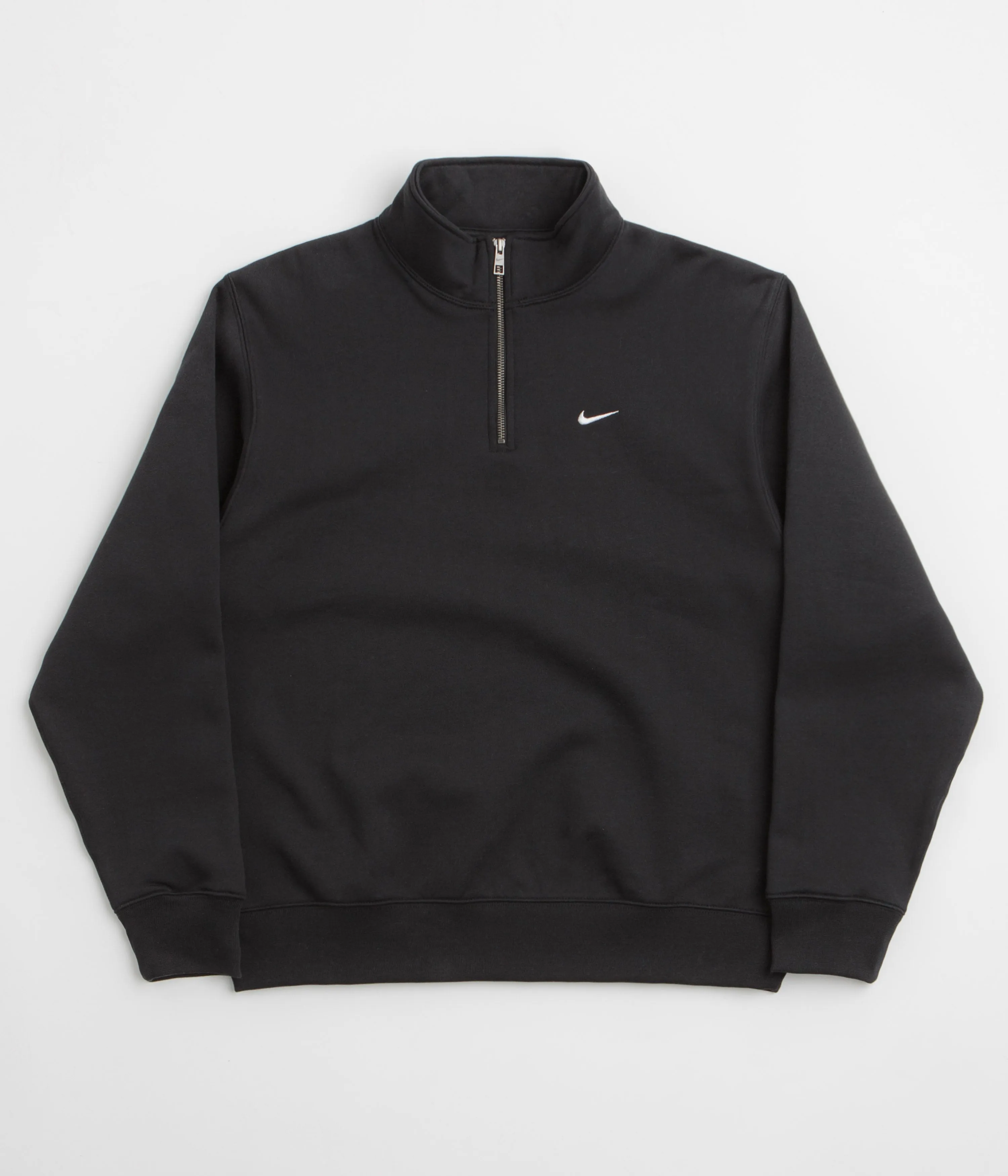 Nike Solo Swoosh 1/4 Zip Sweatshirt - Black / White