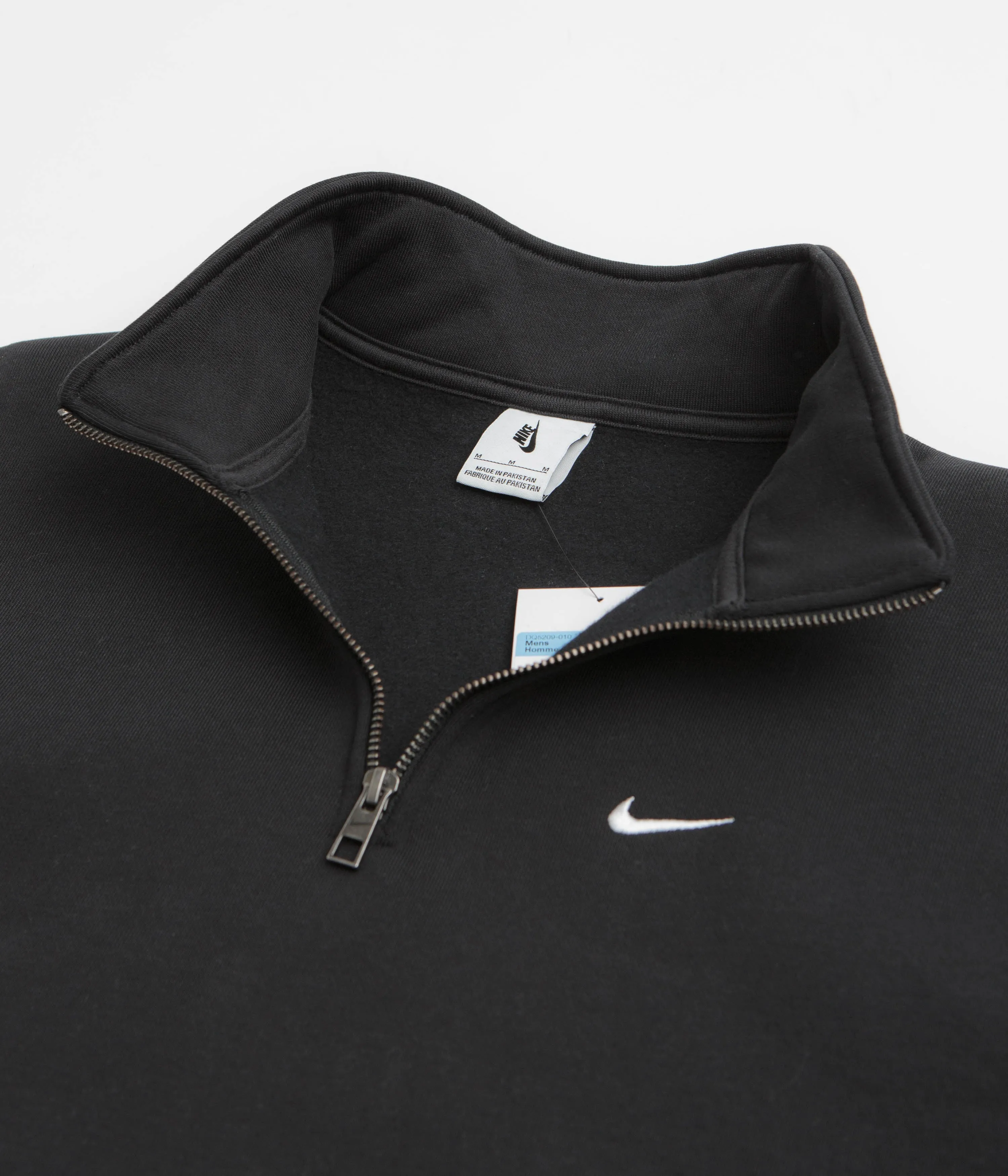 Nike Solo Swoosh 1/4 Zip Sweatshirt - Black / White