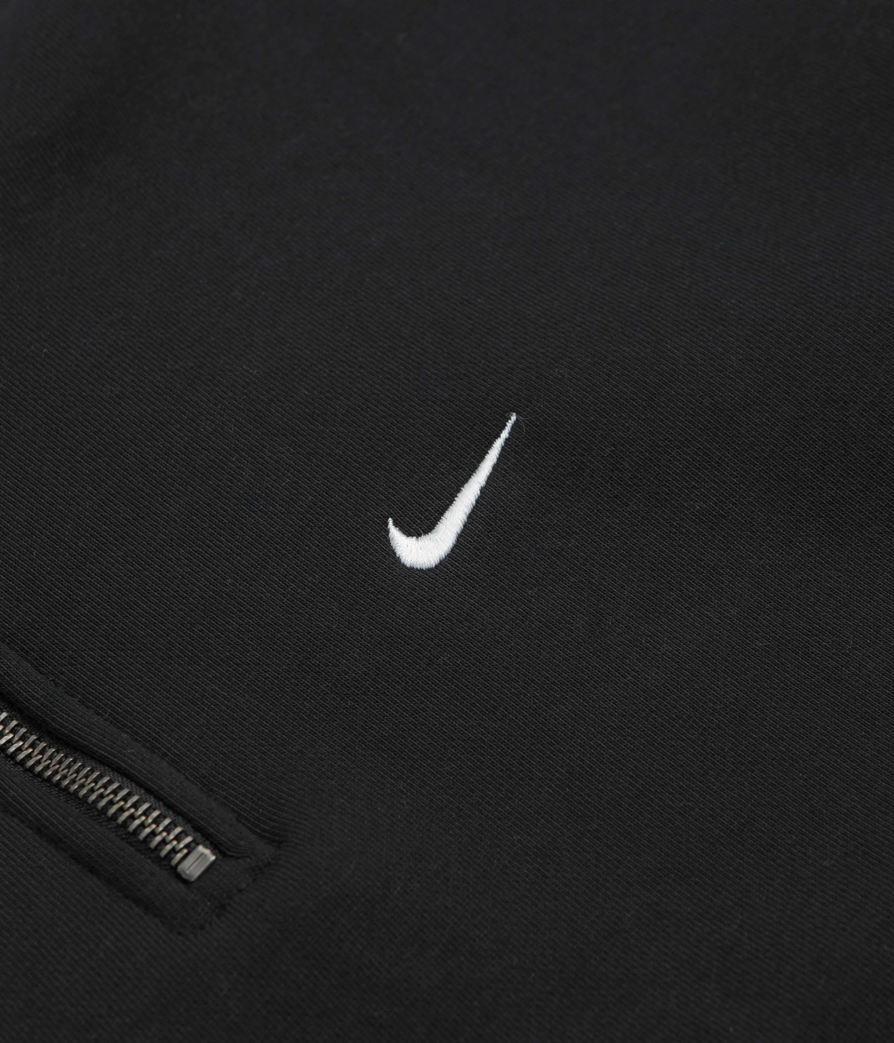 Nike Solo Swoosh 1/4 Zip Sweatshirt - Black / White