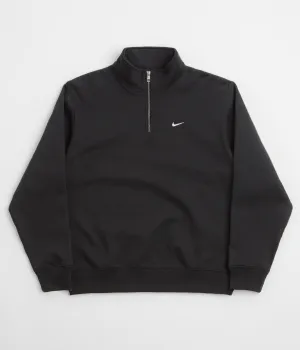 Nike Solo Swoosh 1/4 Zip Sweatshirt - Black / White
