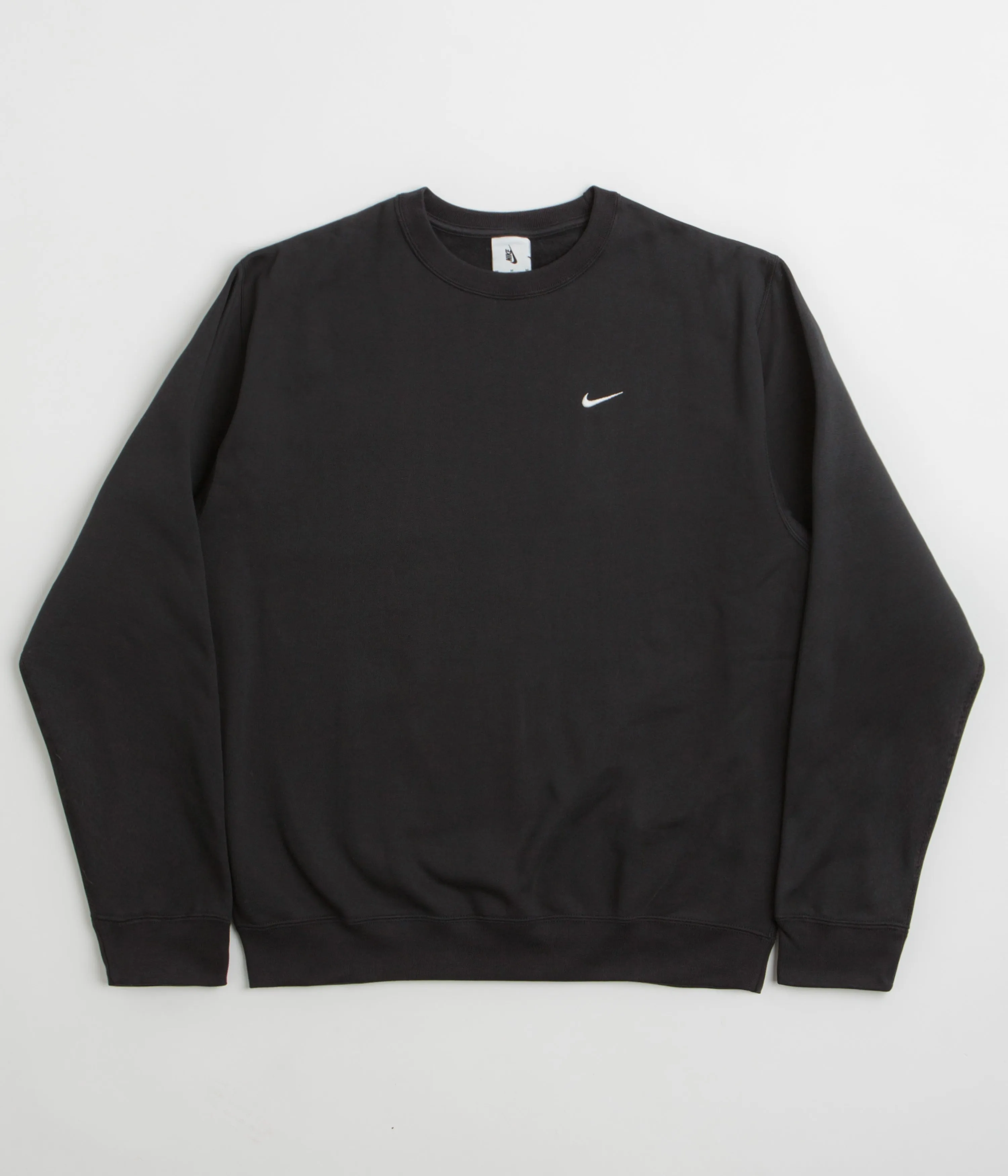 Nike Solo Swoosh Crewneck Sweatshirt - Black / White