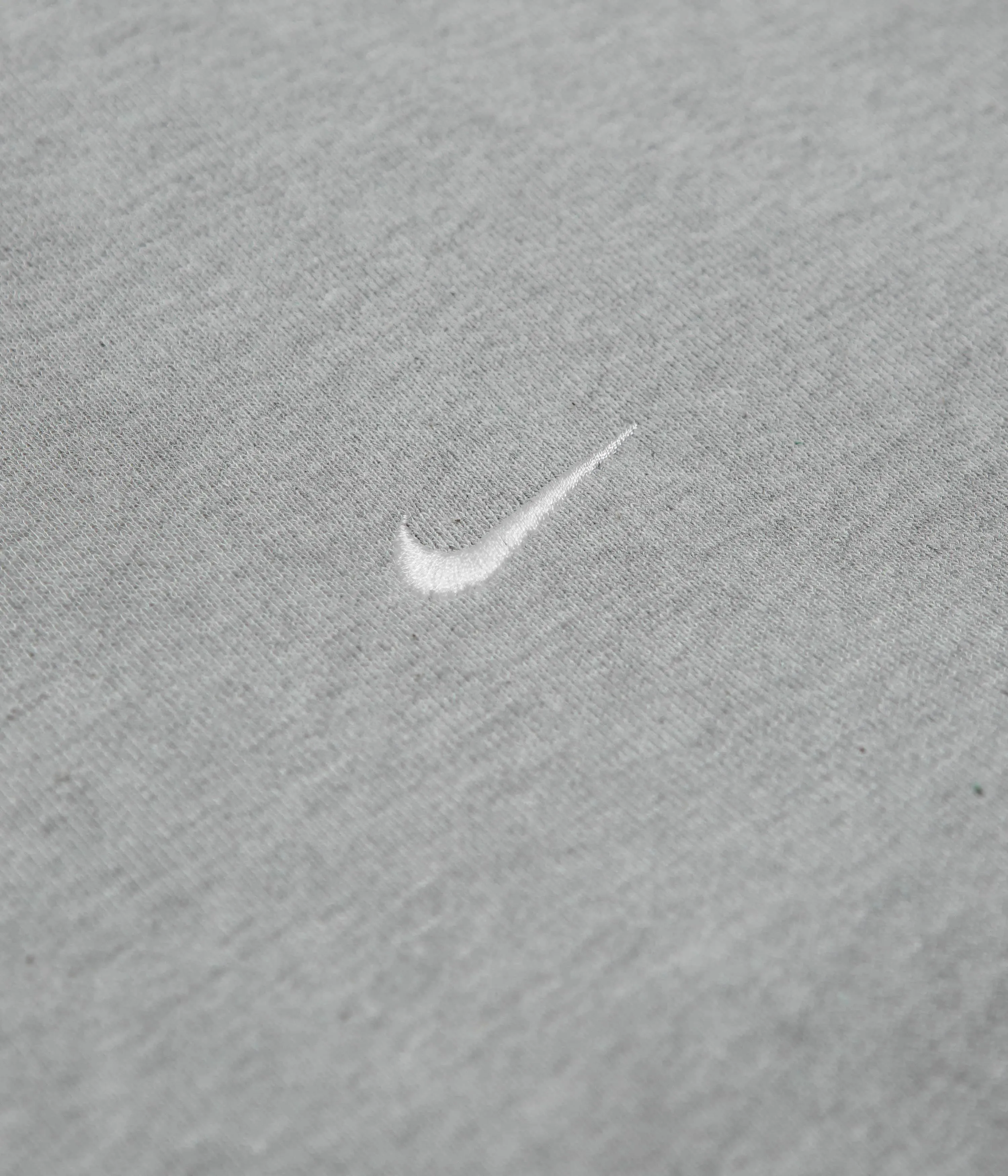 Nike Solo Swoosh Crewneck Sweatshirt - Dark Grey Heather / White