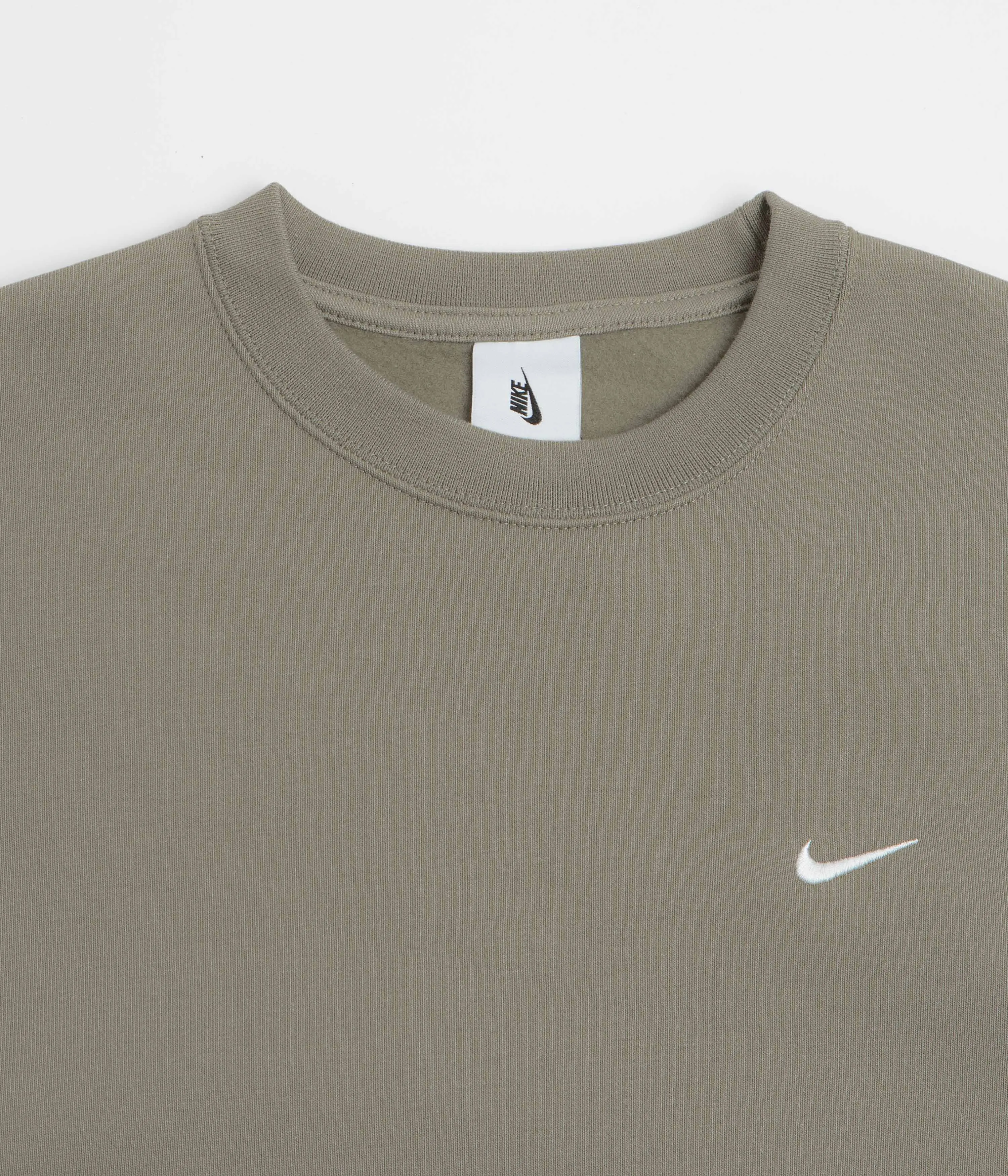 Nike Solo Swoosh Crewneck Sweatshirt - Light Army / White