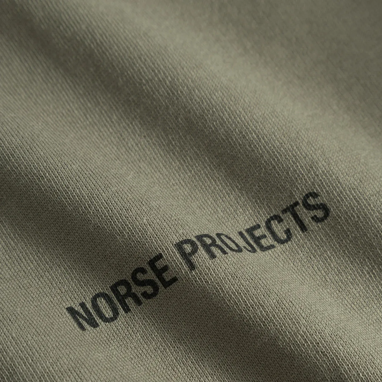 Norse Projects Johannes Organic Logo T-Shirt Sediment Green