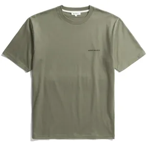 Norse Projects Johannes Organic Logo T-Shirt Sediment Green