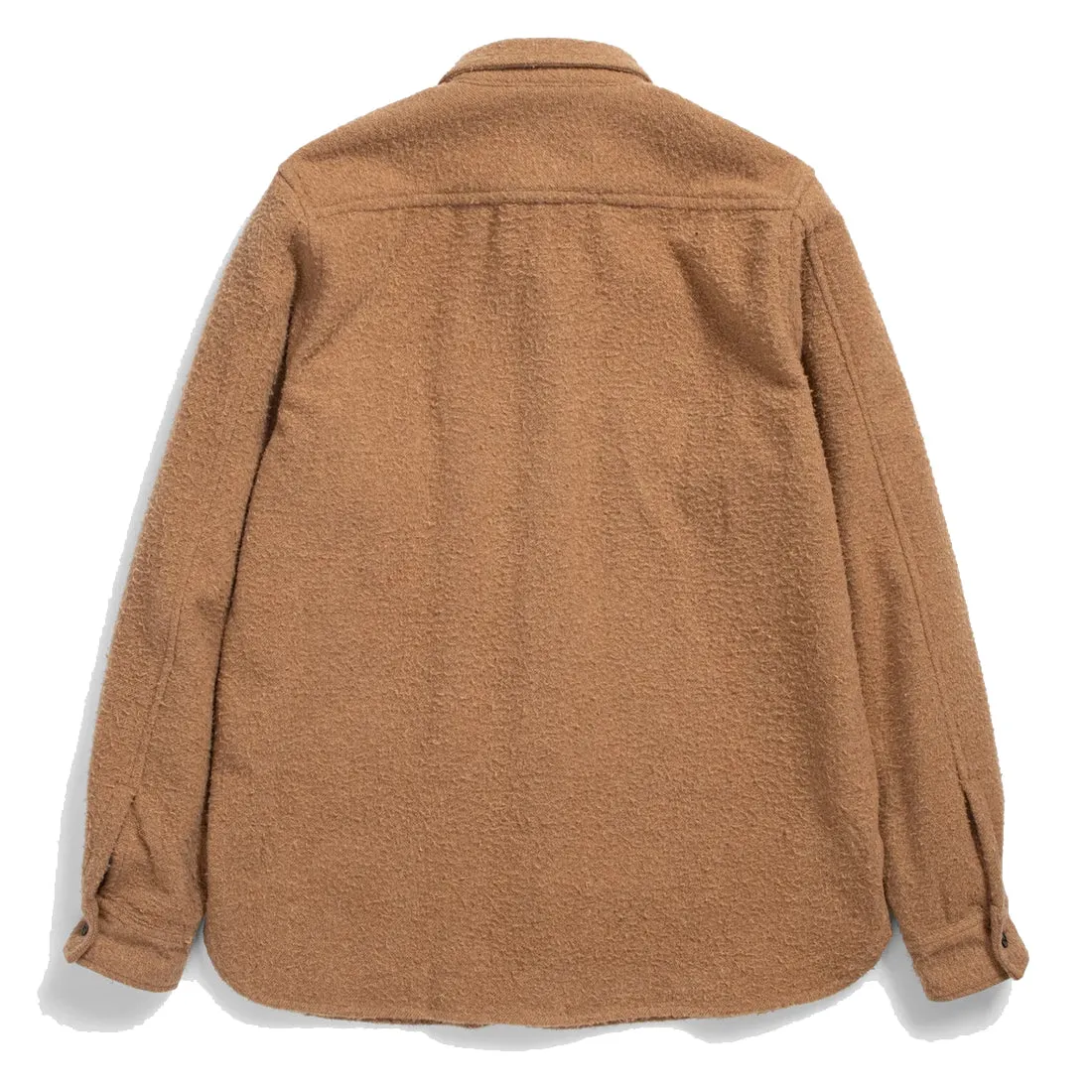 Norse Projects Silas Textured Cotton Wool Overshirt Camel