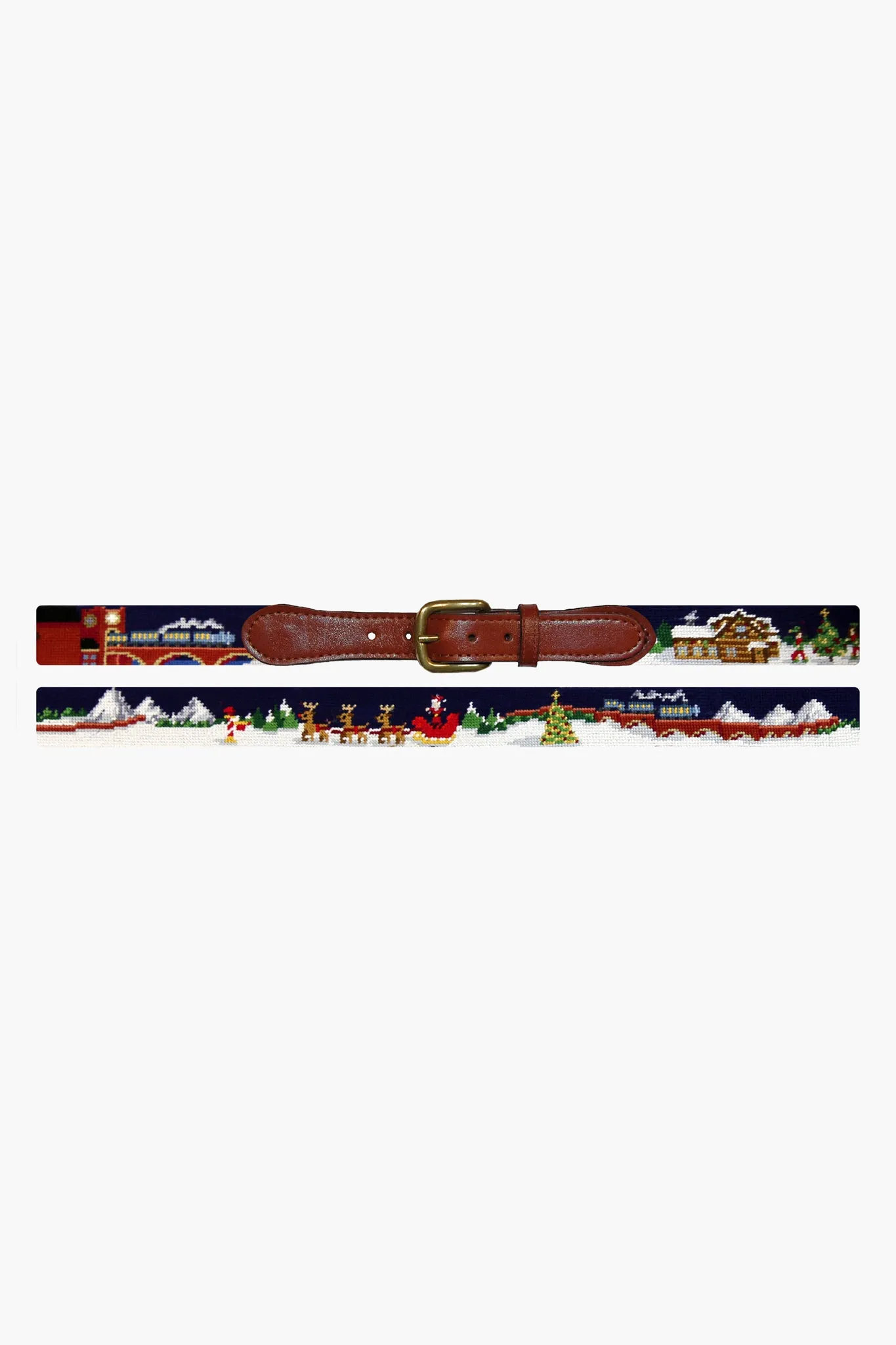 North Pole Needlepoint Belt