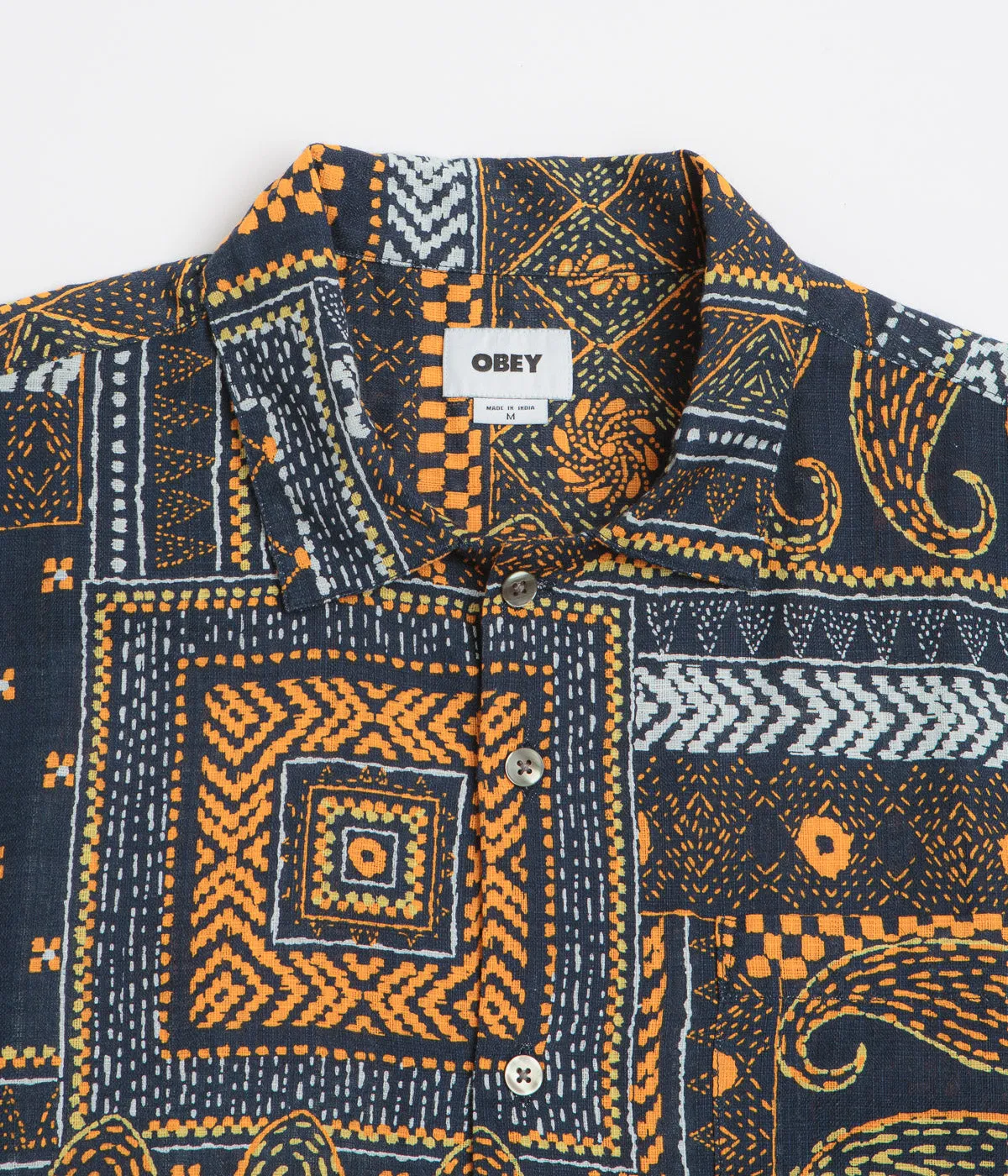 Obey Archie Short Sleeve Shirt - Navy Multi