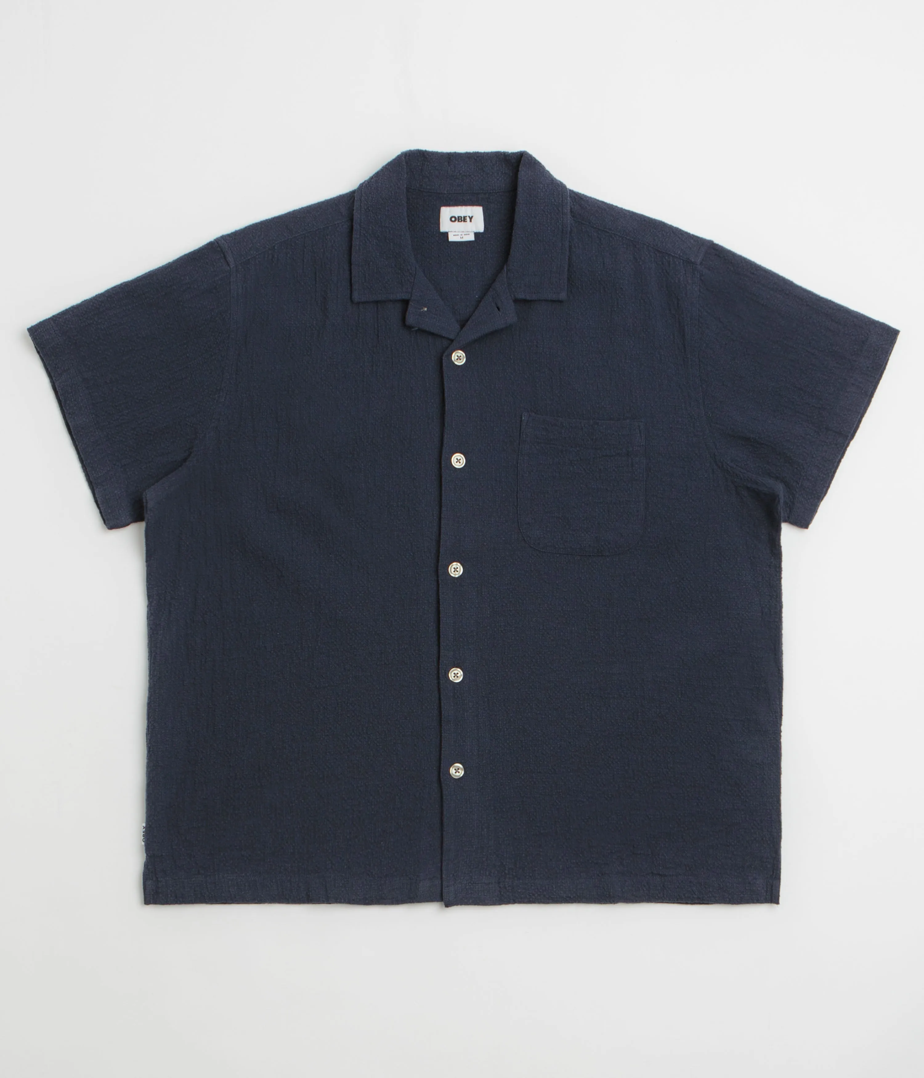 Obey Curtis Short Sleeve Shirt - Navy