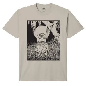 Obey Here Lies The Earth Pigment T-Shirt Pigment Silver Grey